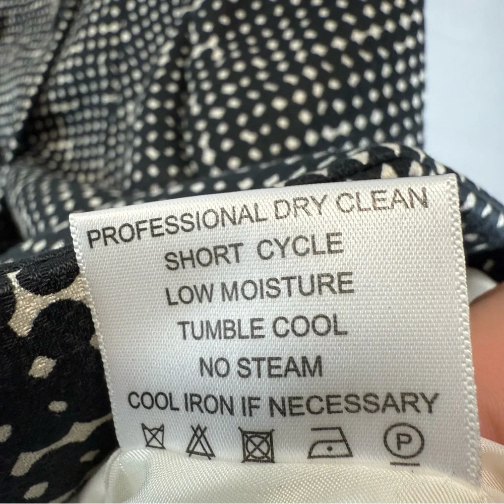 Tory Burch Women’s Sz 6 Jacket Black White Tweed Silk Wool Blend Double Breasted